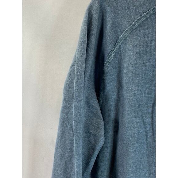 BANANA REPUBLIC Men's Blue Quarter-Zip Cotton Pullover Sweater SZ M - Picture 4 of 11